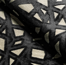 Abstract Velvet Pillow Cover in Black, Kravet Woven Textiles