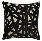 Abstract Velvet Pillow Cover in Black, Kravet Woven Textiles