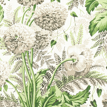 Dahlia spring green floral pillow cover styled
