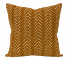 Chevron Print Mudcloth Pillow Cover in Brown