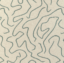 Abstract Boucle Pillow Cover in Ocean