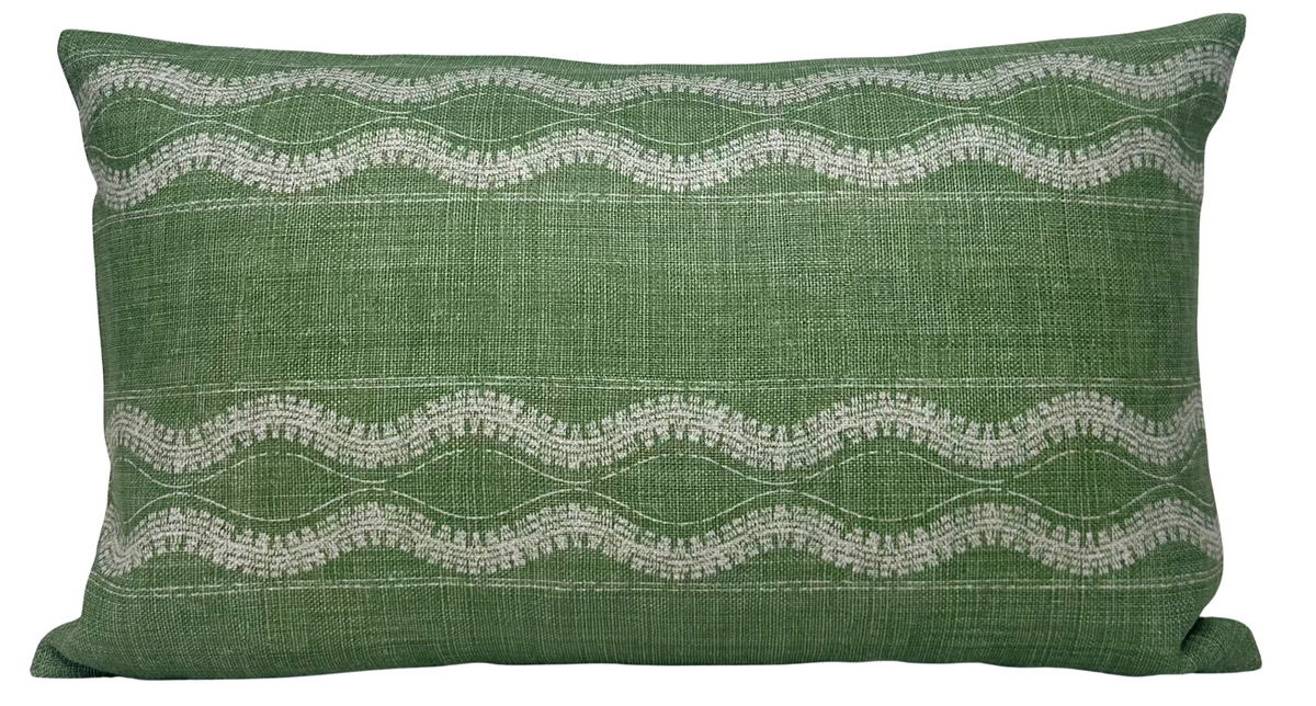 Zanzibar Pillow Cover in Green, Peter Dunham Textiles