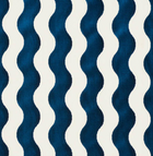 Wave Velvet Pillow Cover in Navy Blue, Schumacher Textiles