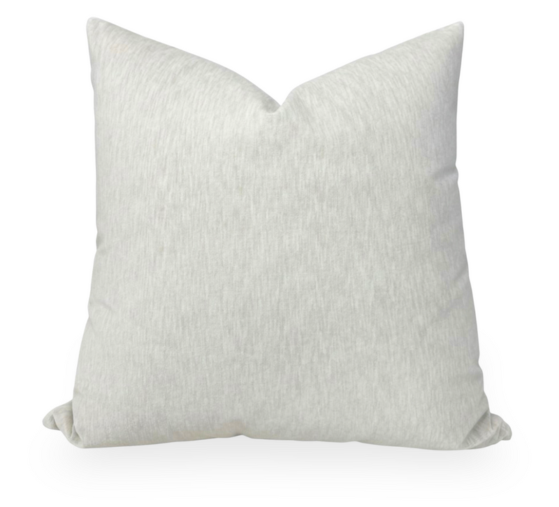 Ready to Ship, 20x20, Riff Velvet Pillow Cover in Oyster