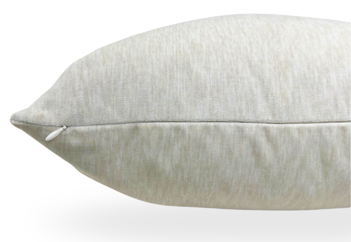 Ready to Ship, 20x20, Riff Velvet Pillow Cover in Oyster