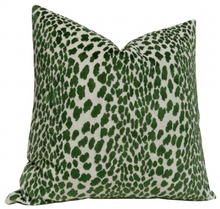 Spotted Velvet Pillow Cover in Emerald Green