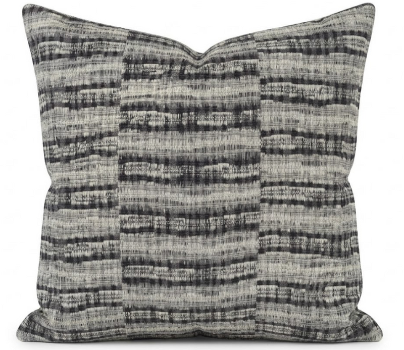 Thalassa Pillow Cover in Charcoal 05, Zak + Fox Textiles