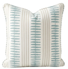 Indo Stripe Pillow Cover in Seaglass, Thibaut Pillows