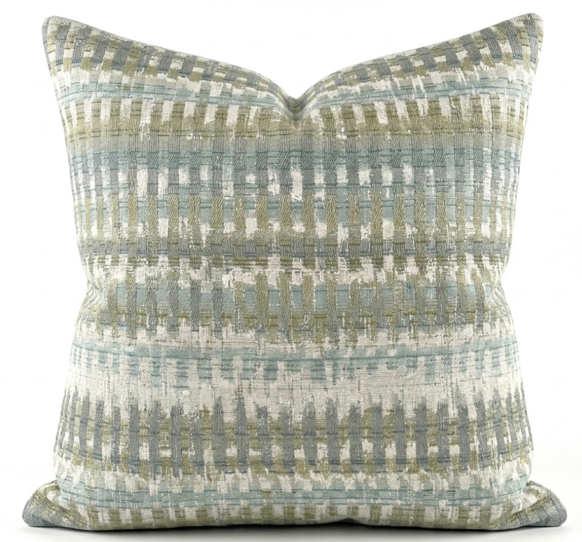 Mosaic Weave Pillow Cover in Seaglass, Indoor Outdoor Pillow