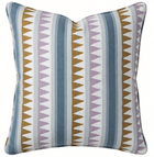 Lomita Striped Pillow Cover in Lavender and Blue, Thibaut Pillows