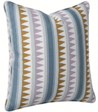 Lomita Striped Pillow Cover in Lavender and Blue, Thibaut Pillows