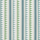 Lomita Striped Pillow Cover in Green and Blue, Thibaut Pillows
