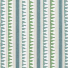 Lomita Striped Pillow Cover in Green and Blue, Thibaut Pillows