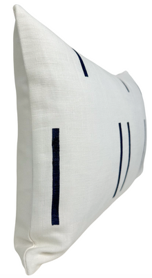 Oaxaca Linen Pillow Cover in Navy, Schumacher Textiles