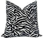 Zebra Noir Woven Pillow Cover