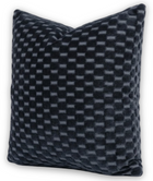Marlow Cut Velvet Pillow Cover in Midnight
