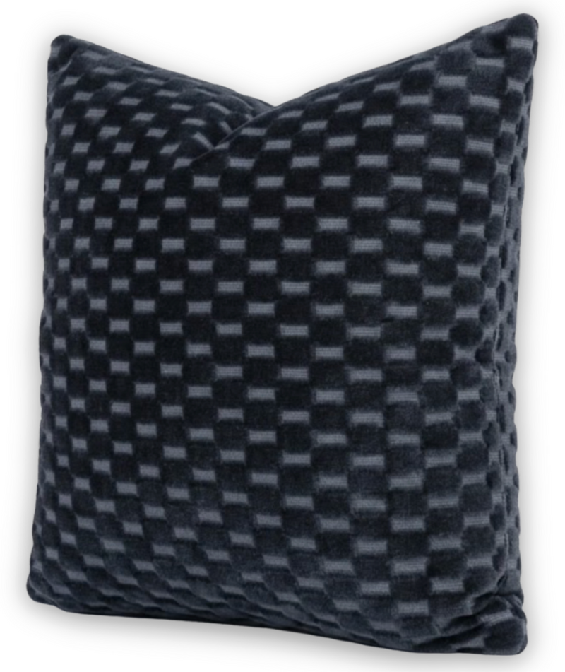 Marlow Cut Velvet Pillow Cover in Midnight