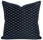 Marlow Cut Velvet Pillow Cover in Midnight