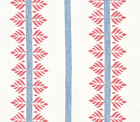 Fern Stripe red and blue pillow cover, angled view
