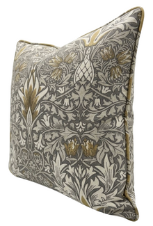 Snakeshead Pillow Cover in Grey Gold