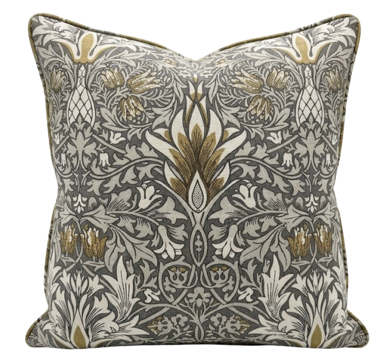 Snakeshead Pillow Cover in Grey Gold