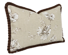 Sepia Garden beige floral lumbar pillow cover detail