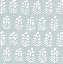 Chloe spa blue pillow cover, side view