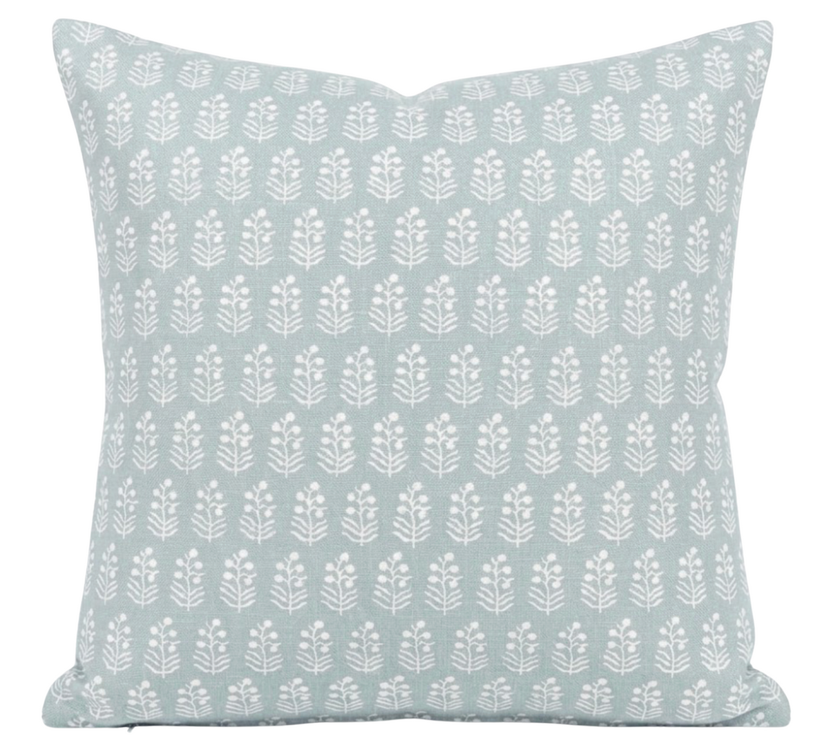 Chloe linen pillow cover in spa blue, 20x20