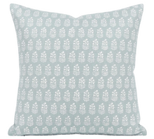 Chloe linen pillow cover in spa blue, 20x20