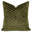 Marlow Cut Velvet Pillow Cover in Moss