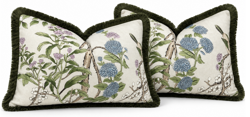 12x20, Katsura Floral Pillow Cover in Lavender Natural