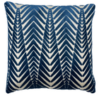 Zebra Velvet Pillow Cover in Silver Blue, Schumacher Textiles