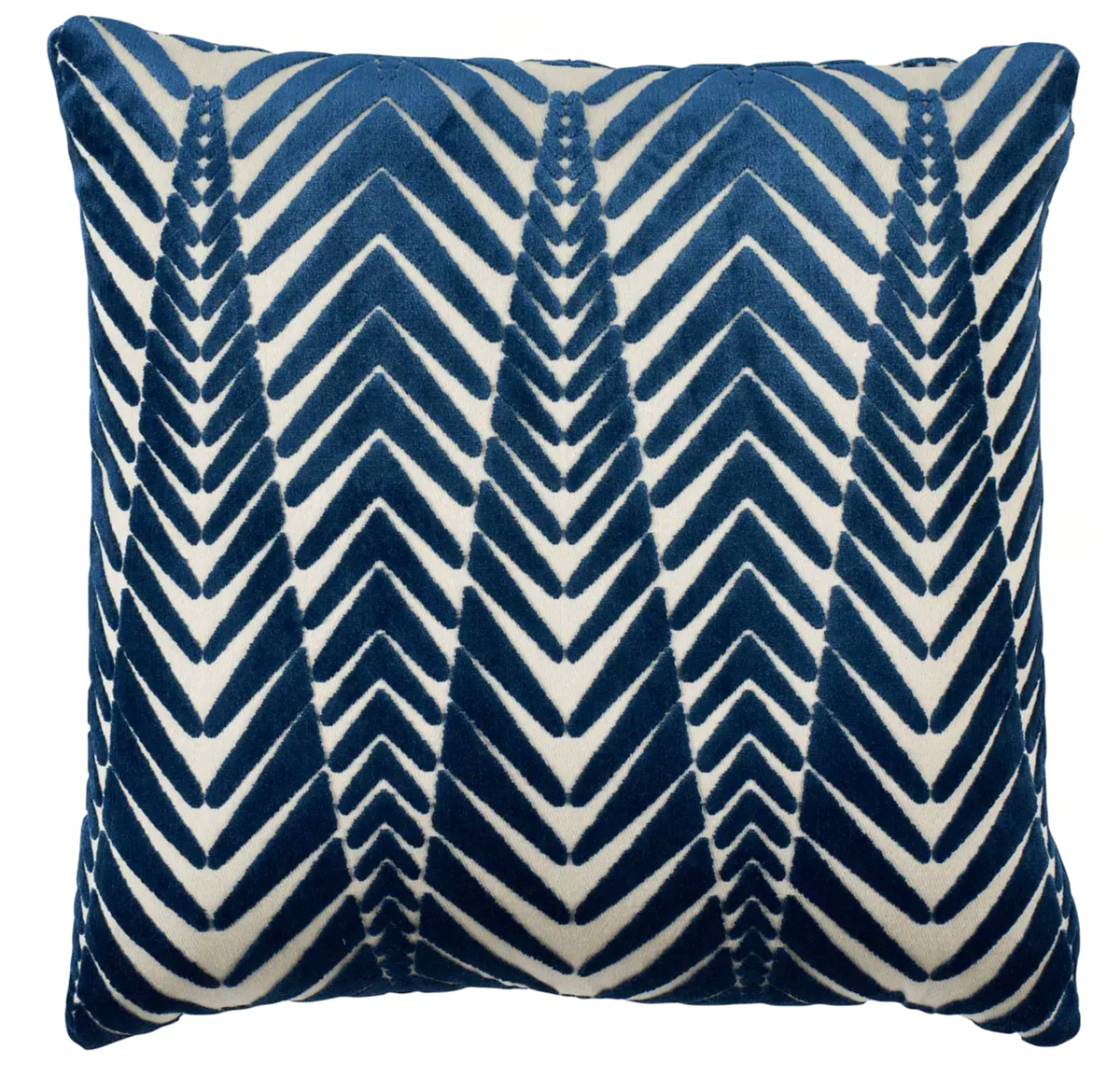Zebra Velvet Pillow Cover in Silver Blue, Schumacher Textiles