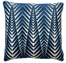 Zebra Velvet Pillow Cover in Silver Blue, Schumacher Textiles