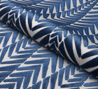 Zebra Velvet Pillow Cover in Silver Blue, Schumacher Textiles