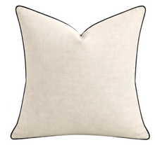 Dhara black stripe pillow cover detail
