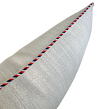 Montauk natural woven indoor outdoor pillow cover, alternate view