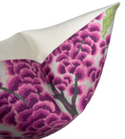 Daintree fuchsia floral pillow cover close-up