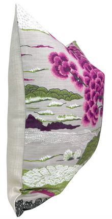 Daintree fuchsia floral pillow cover, alternate view