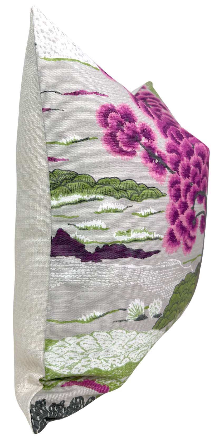 Daintree fuchsia floral pillow cover, alternate view