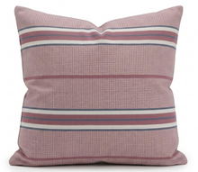 McLaurin + Piercy Mayan stripe pillow cover in berry