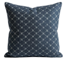 Tonga woven pillow cover in Indigo, McLaurin + Piercy Textiles, front view