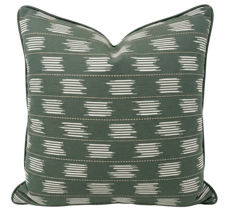 Willow Way woven pillow cover in Blue Spruce, Perennials Textiles, front view