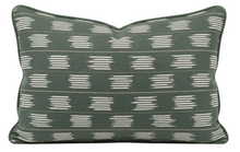 Willow Way woven indoor outdoor pillow cover in Blue Spruce, Perennials Textiles, photo 2