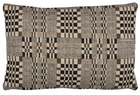 Brimfield Woven Pillow Cover in Cinder styled with cording in a living room