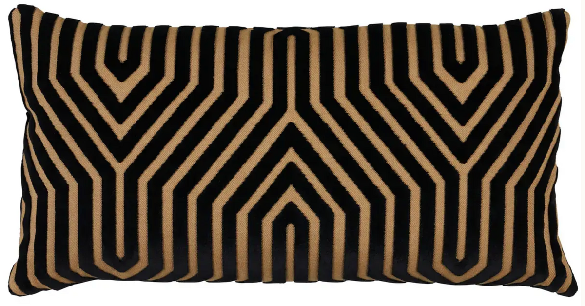 Vanderbilt Velvet Pillow Cover in Tortoise, angled view