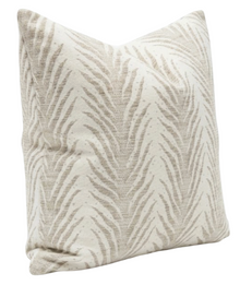 Creeping Fern Woven Pillow Cover in Dune, botanical weave detail