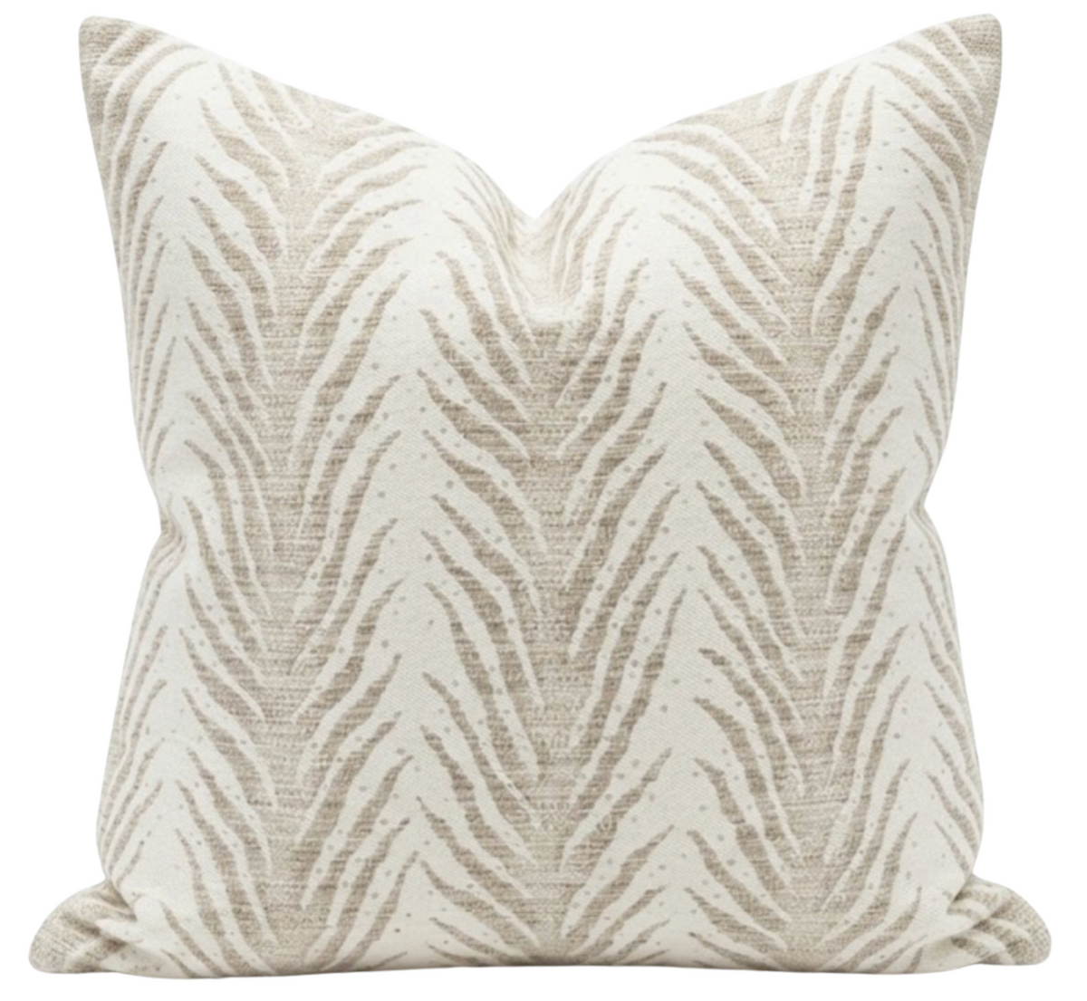 Creeping Fern Woven Pillow Cover in Dune, Schumacher, front view