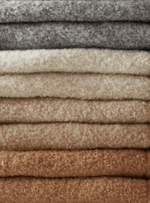 Fringe Bouclé Throw Chrome