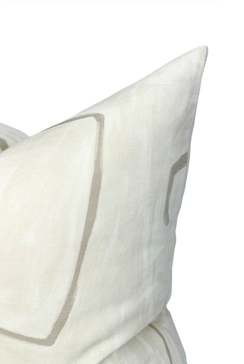 Graffito Pillow Cover in Parchment, Kelly Wearstler Textiles